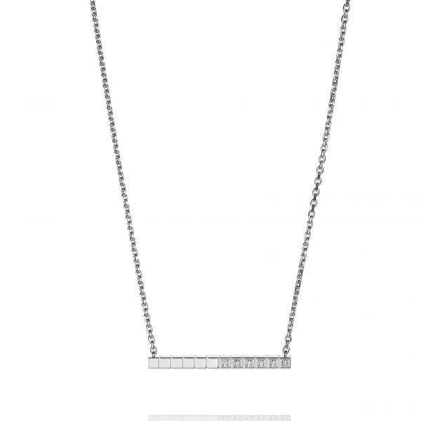 Chopard, Ice Cube Pure necklace in white gold with diamonds