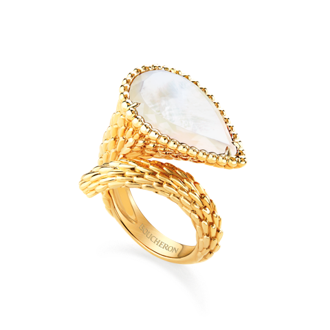 Boucheron Serpent ring mother of pearl
