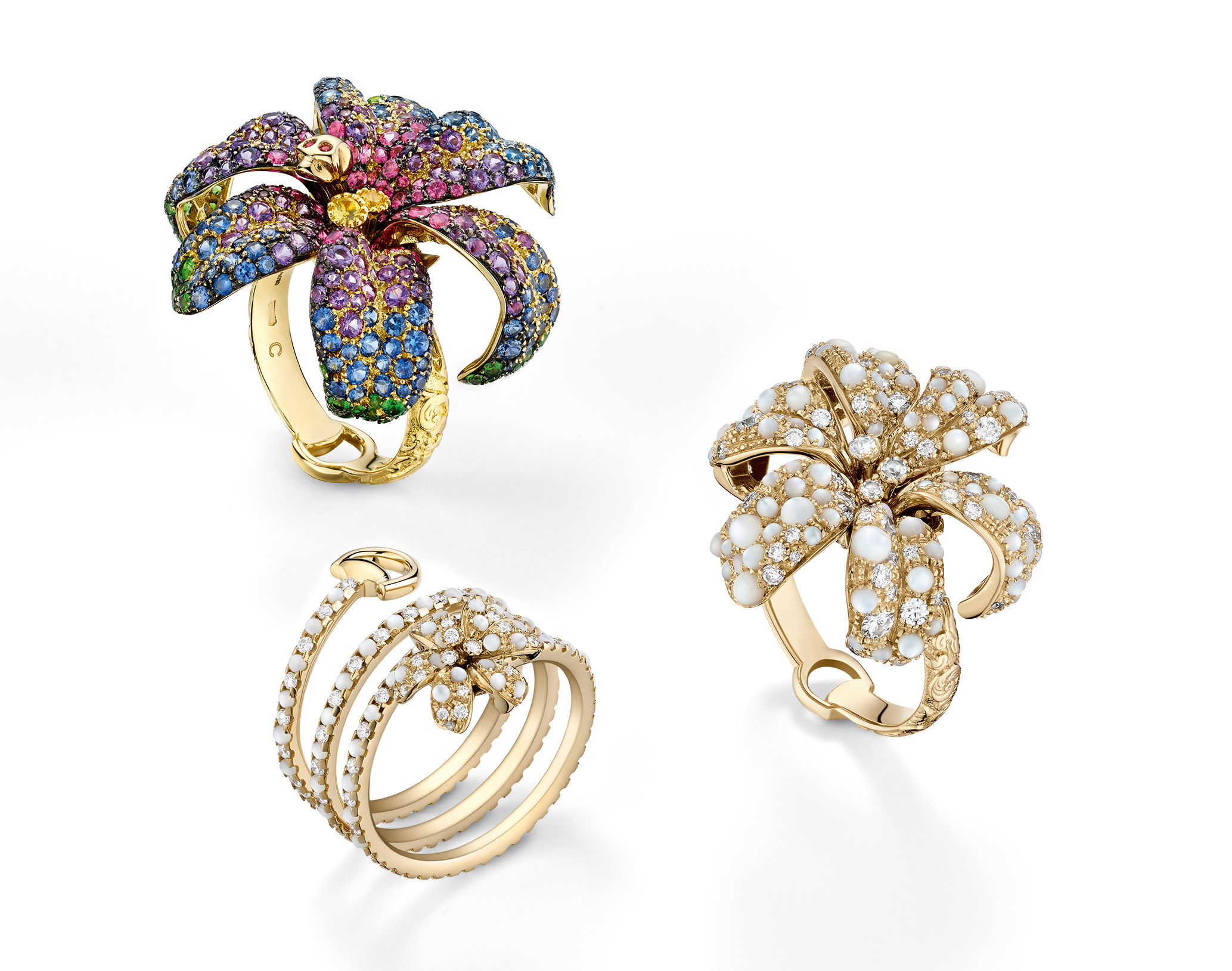 Gucci Flora rings