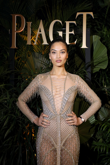 GENEVA, SWITZERLAND - JANUARY 15:  Shanina Shaik attends the #Piaget dinner at the Country Club during the #SIHH2018 on January 15, 2018 in Geneva, Switzerland.  (Photo by Remy Steiner/Getty Images for Piaget) *** Local Caption *** Shanina Shaik