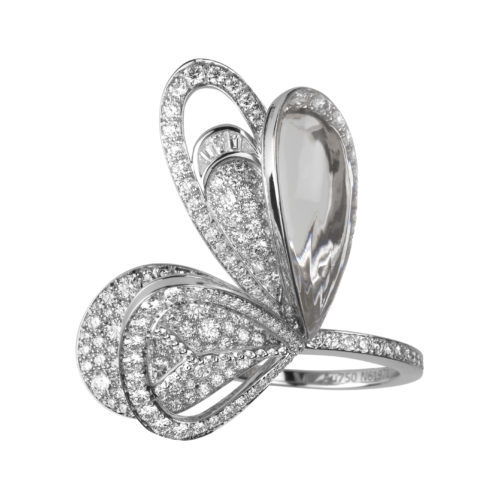 Boucheron, Bouquet of Wings ring in white gold with diamonds